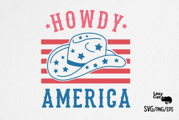 4th of July Howdy America SVG Design