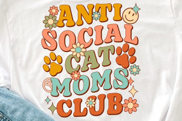 Anti Social Cat Moms Club PNG