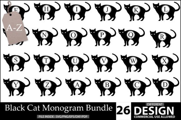 Black Cat Monogram Bundle