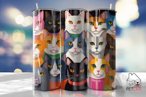 Cat Faces Tumbler 20oz
