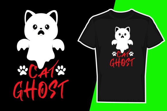 CAT GHOST Embroidery Design