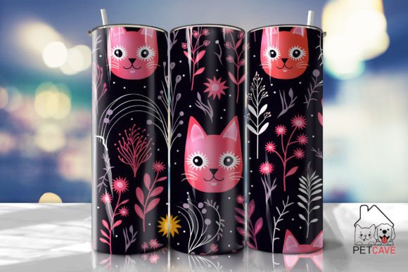 Cat Halloween Tumbler Wrap