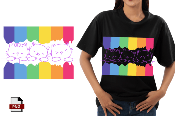 Cat Line Colorful