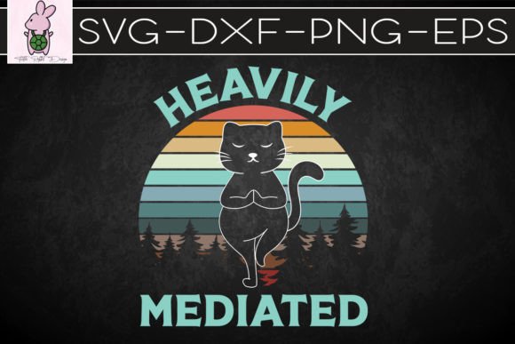 Cat Vintage Heavily Meditated Yoga