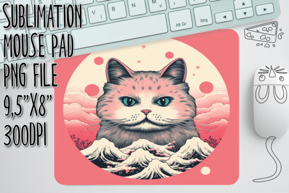 Cute Cat Antics Mouse Pad Artwork
