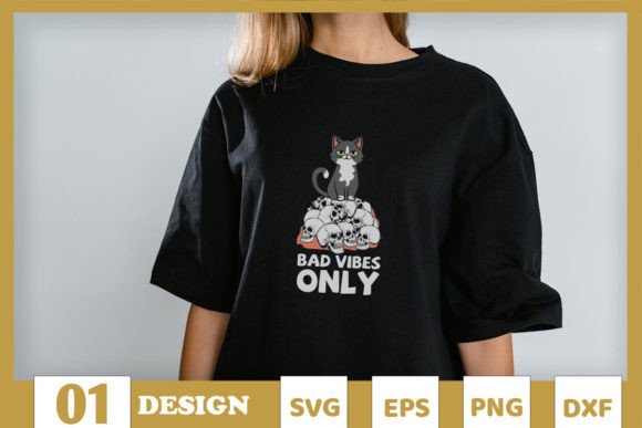 Funny Cat Bad Vibes Only