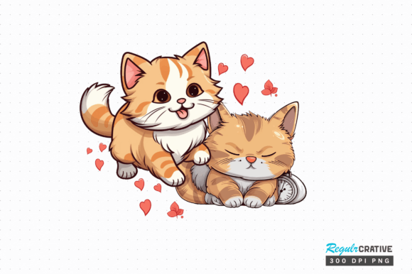 Funny Cat Clipart Sublimation Design