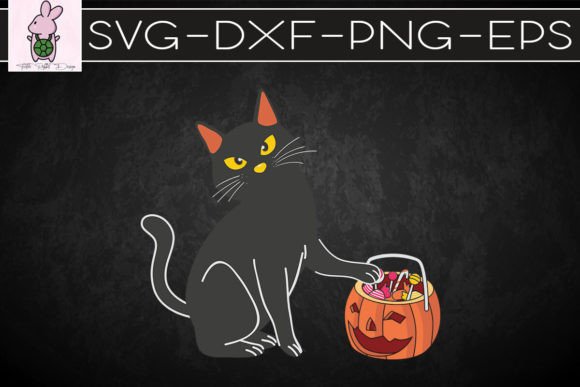Halloween Black Cat Pumpkin Sweet Candy