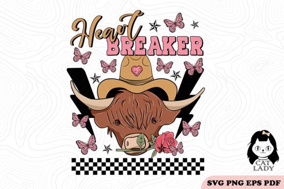 Heartbreaker Heifer SVG PNG Sublimation