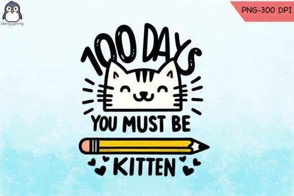 Kitten 100 Days School PNG