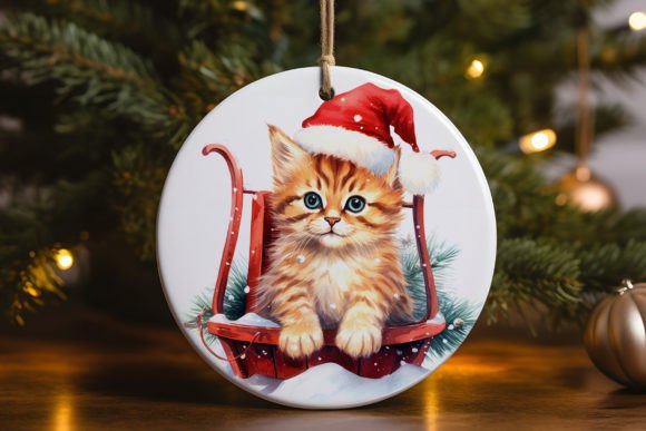 Kitten Cat Christmas Ornament 1