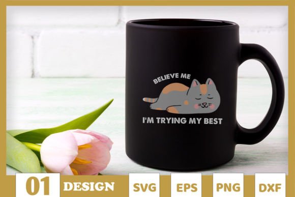 Lying Cat Trying My Best