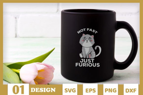 Not Fast Just Furious Funny Cat