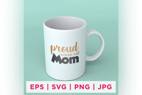 Proud Rescue Cat Mom Embroidery Design
