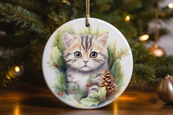 Scottish Fold Kitten Ornament