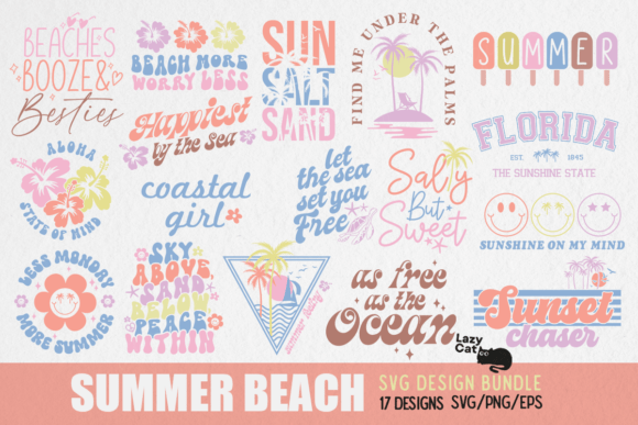 Summer Beach Quotes SVG Bundle