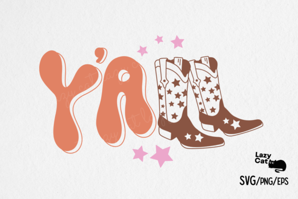 Western Y All Cowboy Boots SVG Design